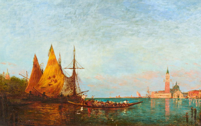 Fischerboote vor Venedig