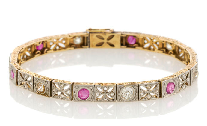 Rubin-Diamant-Armband