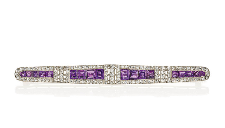 Amethyst-Diamant-Nadel