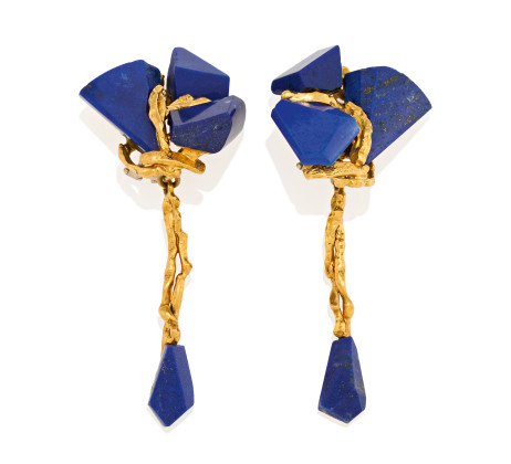 Lapis Lazuli-Ear Clip Ons