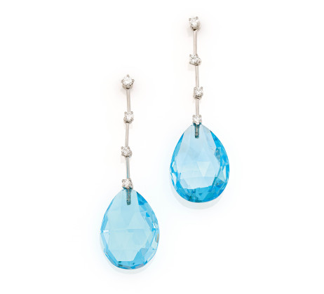 Topaz-Diamond-Earring