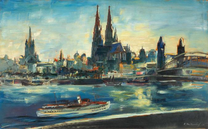 Blick auf Köln am Rhein