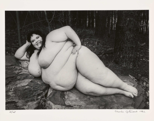 Female nude in woods