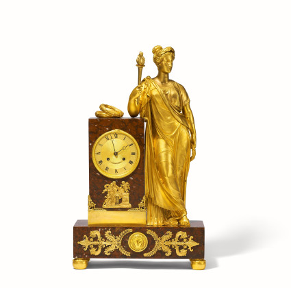 Beeindruckende Pendule mit Allegorie