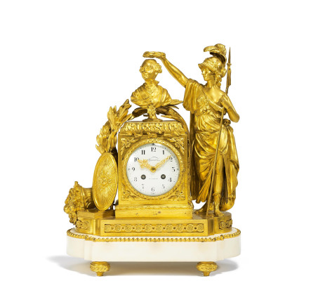 Pendule 'Athena bekrönt Ludwig XVI'