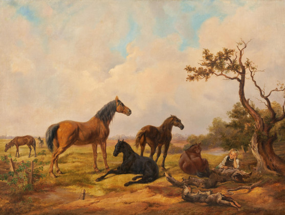 Wide Landscape with Horses