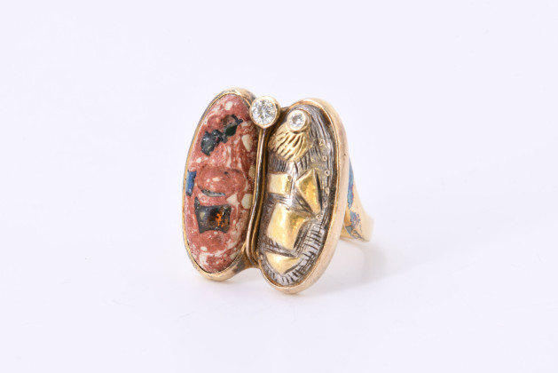 Boulder-Opal-Diamant-Ring