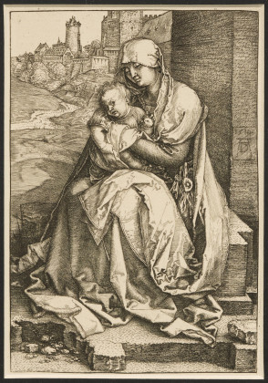 Maria mit dem Kind an der Mauer