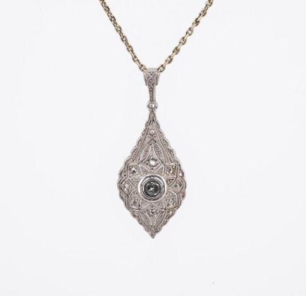 Delicate Diamond Pendant Necklace
