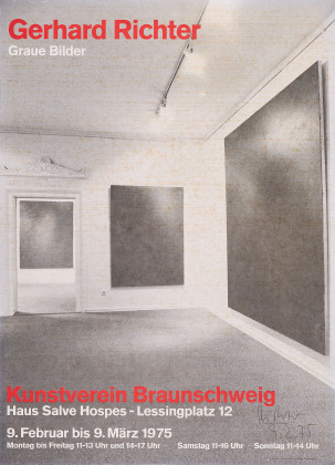 Ausstellungsplakat "Graue Bilder" Kunstverein Braunschweig