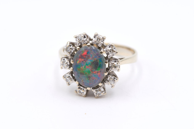 Opal-Diamant-Ring
