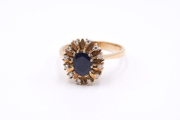 Saphir-Diamant-Ring