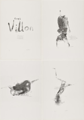 7 Lithografien zu Versen von Francois Villon