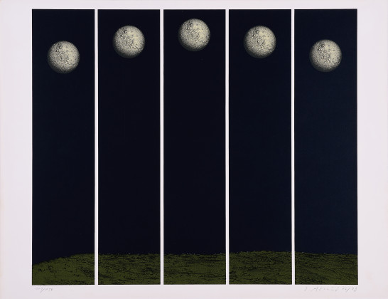 Fünf Mondphasen