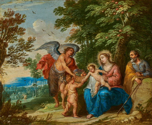 Die Heilige Familie mit dem Engel