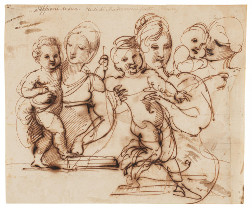 Three Different Sketches for Madonna with the Christ Child