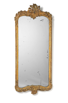 Large mirror with rocaille cartouches