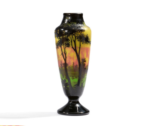 Vase with meadowscape