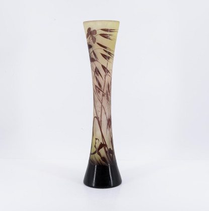 Trumpet Vase with Butterfly Decor