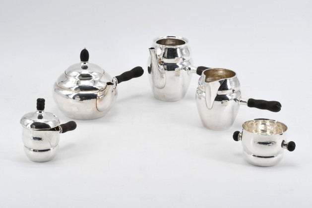 Five piece coffee and tea set