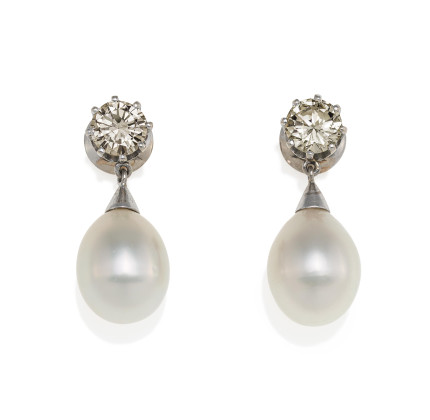 Pearl Diamond Earrings