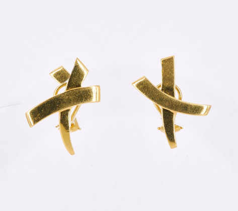 Gold-Ohrsteckclips