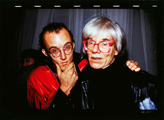 Andy Warhol and Keith Haring at Palladium N.Y