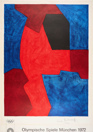 Komposition in Blau, Rot und Schwarz
