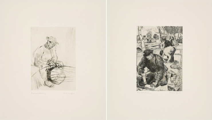 Collection of 2 etchings