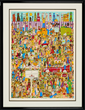 James Rizzi 「A Lot of Fun for City Kids」 James Rizzi 3D A LOT OF FUN FOR CITY KIDS Pop Art Gerahmt