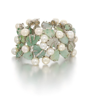 Jadeite-Pearl-Bracelet