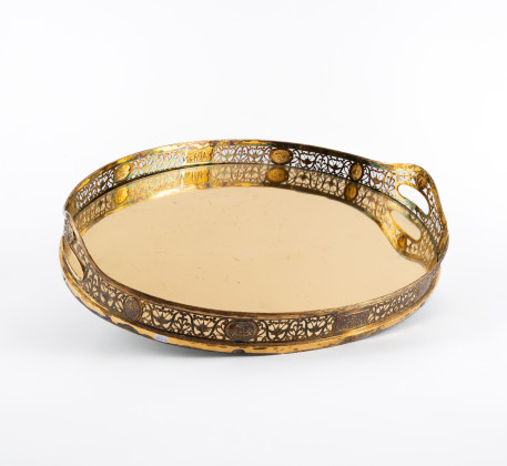 MAGNIFICENT OVAL VERMEIL TRAY