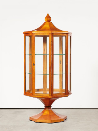 Oktogonale Vitrine Stil Biedermeier