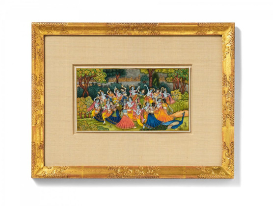 Miniature with dancing deities