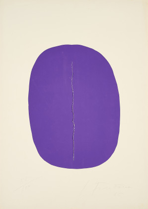 Concetto Spaziale (Ovale violet avec fente)