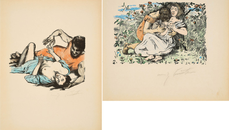 Konvolut von 2 Lithografien