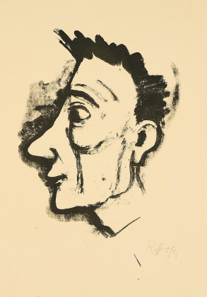 Male head, profile to the left V