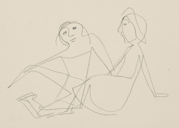 Seated couple