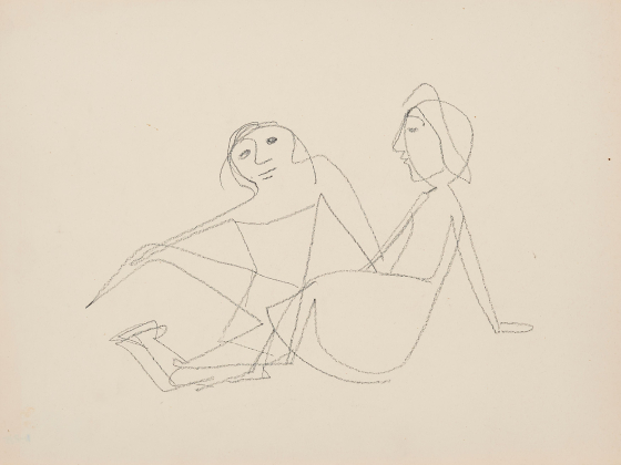 Seated couple