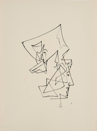 Faces in geometric shapes