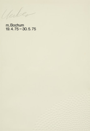 Ausstellungsplakat m, Bochum 19.4.75-30.5.75