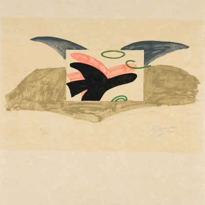 Affiche pour Lettera Amorosa (Plakat für die Ausstellung "Georges Braque - René Char" in der Bibliothèque littéraire Jacques Doucet)