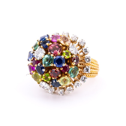 Gemstone-Diamond-Ring