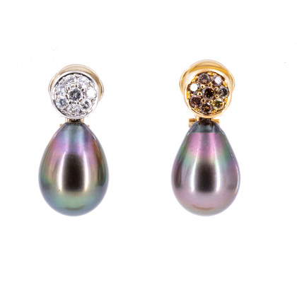 Tahiti-Pearl-Diamond-Ear Clips