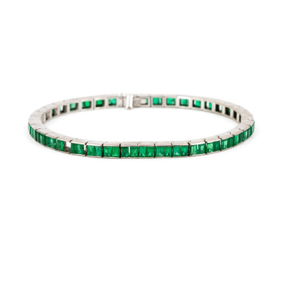 Smaragd-Tennis-Armband