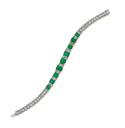 Smaragd-Diamant-Armband