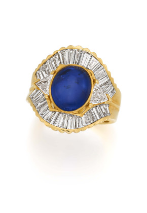 Sapphire-Diamond-Ring