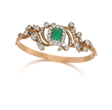 Emerald-Diamond-Bangle