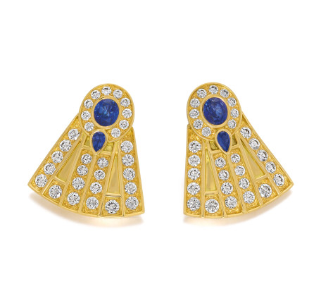 Sapphire-Diamond-Ear Jewellery