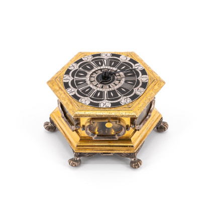 HORIZONTAL BRASS TABLE CLOCK